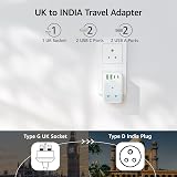 toomke UK to India Plug Adapter 1 UK Socket 4 USB PD 35W Type D view 7