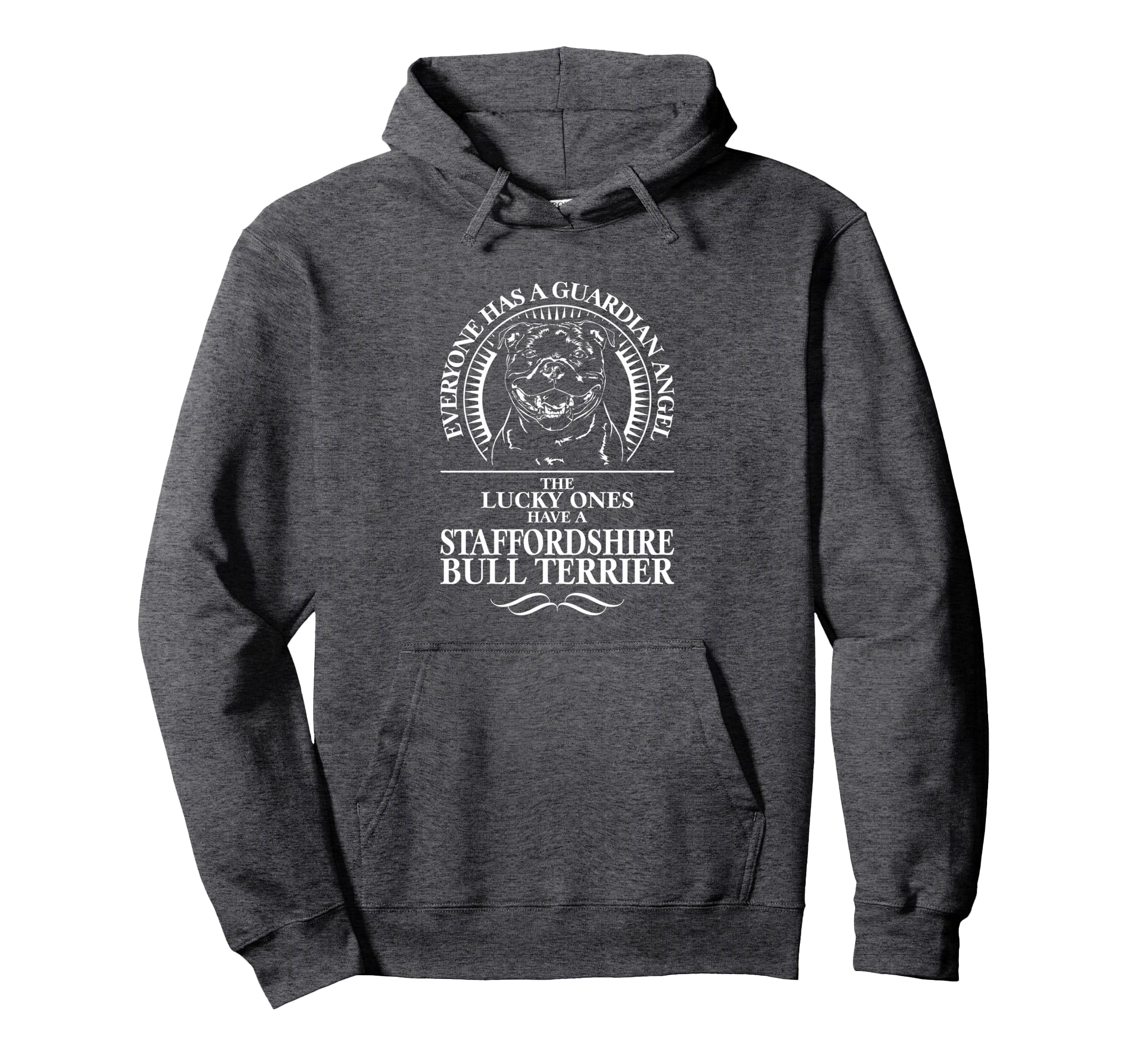 Staffordshire Bull Terrier Guardian Guardian Angel Dog Saying Pullover Hoodie