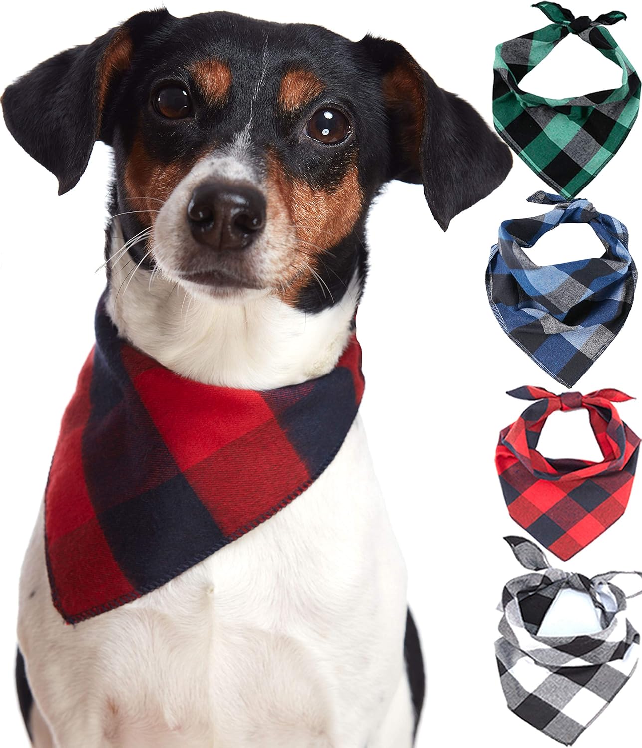 buffalo plaid dog bandana