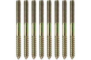 Dowel Screw Mcredy Double End Threaded Machine Self Tapping Wood Screw Bolt Stud M8 Hanger Bolt (M8x90mm) Pack of 8