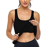 Cestyle Womens Tank Tops with Built in Bras Racerback Yoga Workout Sports Activewear