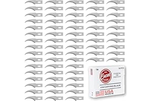 Excel Blades #28 Concave Carving Utility Blade Replacement - 50 Pack Carbon Steel Precision Hobby Blades Craft Knifes - Ideal