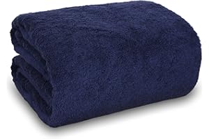 BC BARE COTTON Luxury Hotel & Spa Towel Turkish Cotton Oversized Bath Sheets - Navy - (40x80 inches, Set of 1)