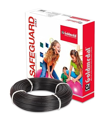 Goldmedal 2.5Sq mm Flame Retardant PVC Insulated Fire Retardant Wire (Black)