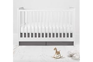 Bacati Crib/Toddler Ruffles or Skirt, Solid Grey