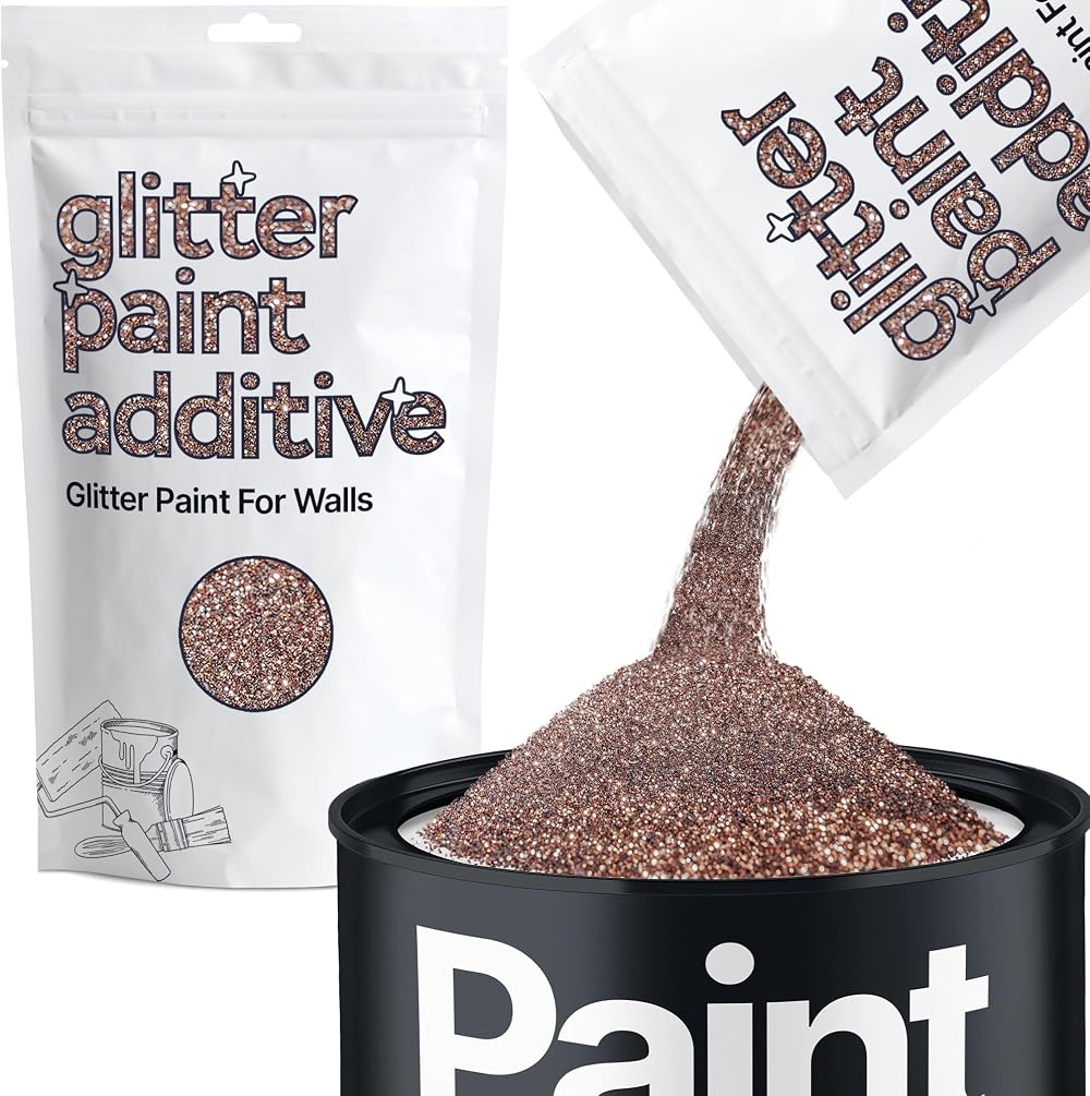 Hemway Bronze Brown Glitter Paint Additive 100g for Emulsion, Acrylic