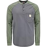 BOCOMAL FR Shirts 6oz Lightweight Flame Resistant Long Sleeve Henley Shirt Fire Retardant Workwear NFPA2112 CAT2