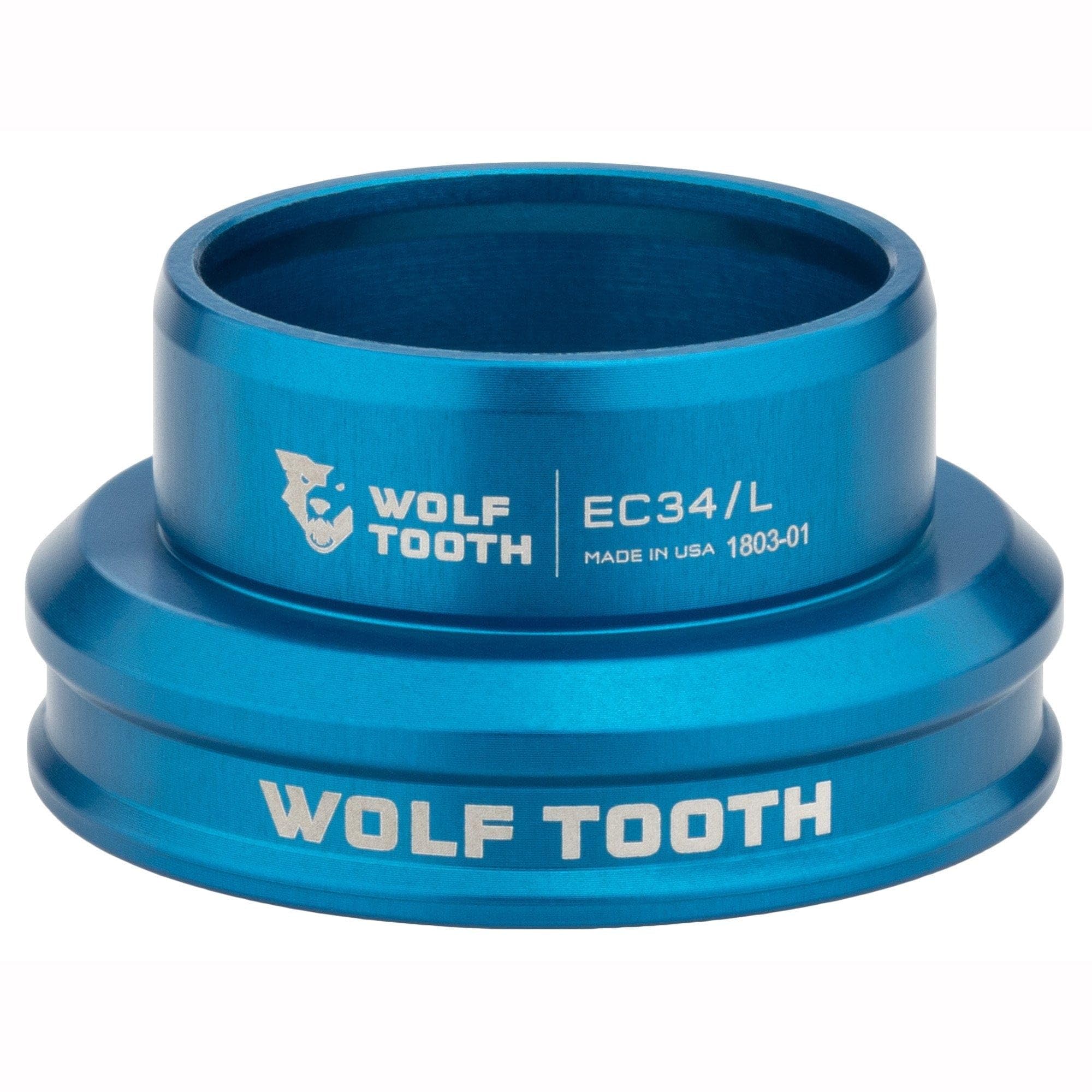 Wolf Tooth | Premium EC Headsets | External Cup EC34/30 Lower Cup | Blue | Lightweight Aluminium Headset Stainless Steel Bearings Wide Colour Range — image 1