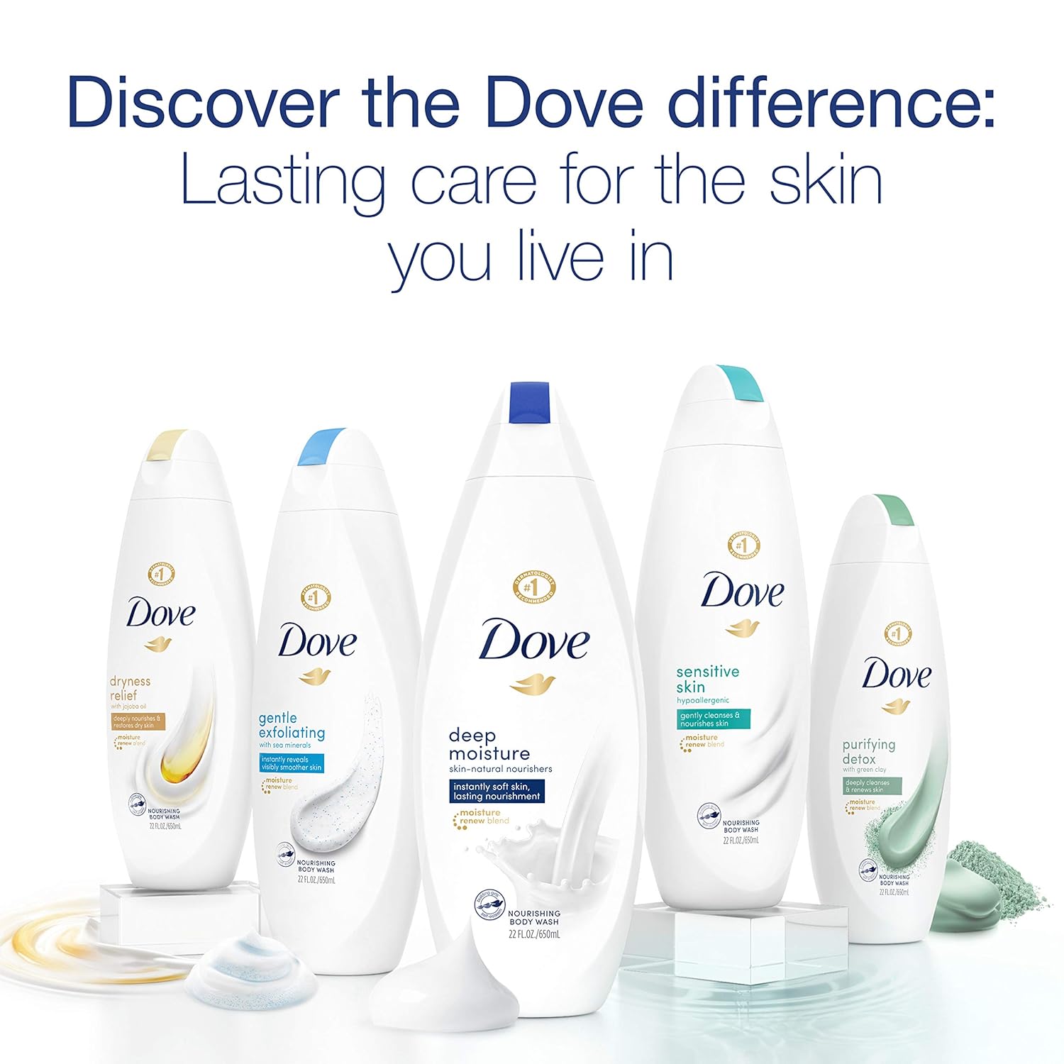 Dove Body Wash For Soft Skin Purifying Detox Cleanser That Effectively Washes Away Bacteria While Nourishing Your Skin 22 oz 4 count : Beauty