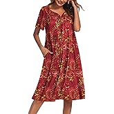 Ekouaer Women's House Dress with Pockets