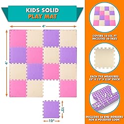 ProSource Foam Puzzle Floor Play Mat for Kids and