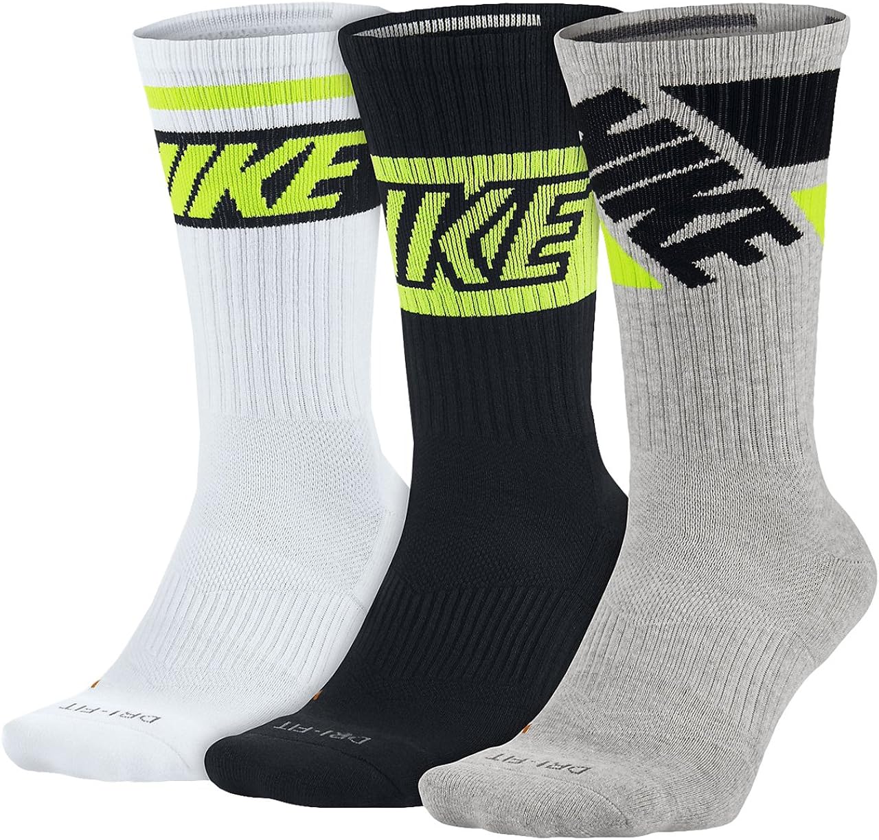 Nike DriFit Cotton Cushioned Crew Socks, L 812, 972 White