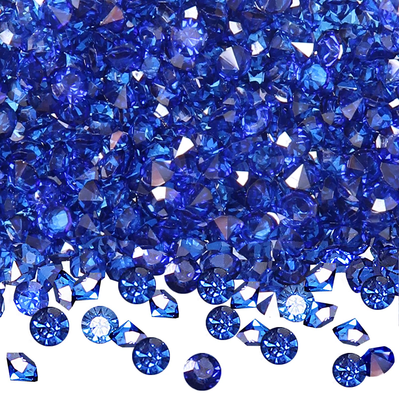 TOAOB 12000 Pieces Blue Table Scatter Crystals Tiny Acrylic Diamonds Rhinestones 3mm for Table Decorations Wedding Decoration Bridal Shower Decoration