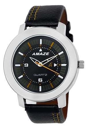 Quartz Analogue Black Dial Mens Watch - 011