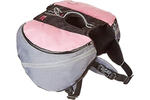 Doggles Dog Extreme Backpack, Gray/Pink, Medium