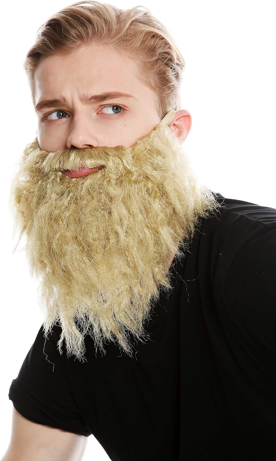 WIG ME UP - 9537B-ZA89 beard full beard blonde fair blonde carnival Halloween Hipster bandit robber Prophet Moses - Image 5