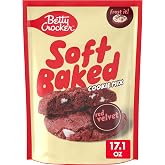 Betty Crocker Red Velvet, Cookie Mix, Soft Baked, 17.1 oz | Soft, Chewy Texture, Stir With Butter, Water &amp; Eggs, Bakes In 15-17 Min, About 24 Servings Per Pouch