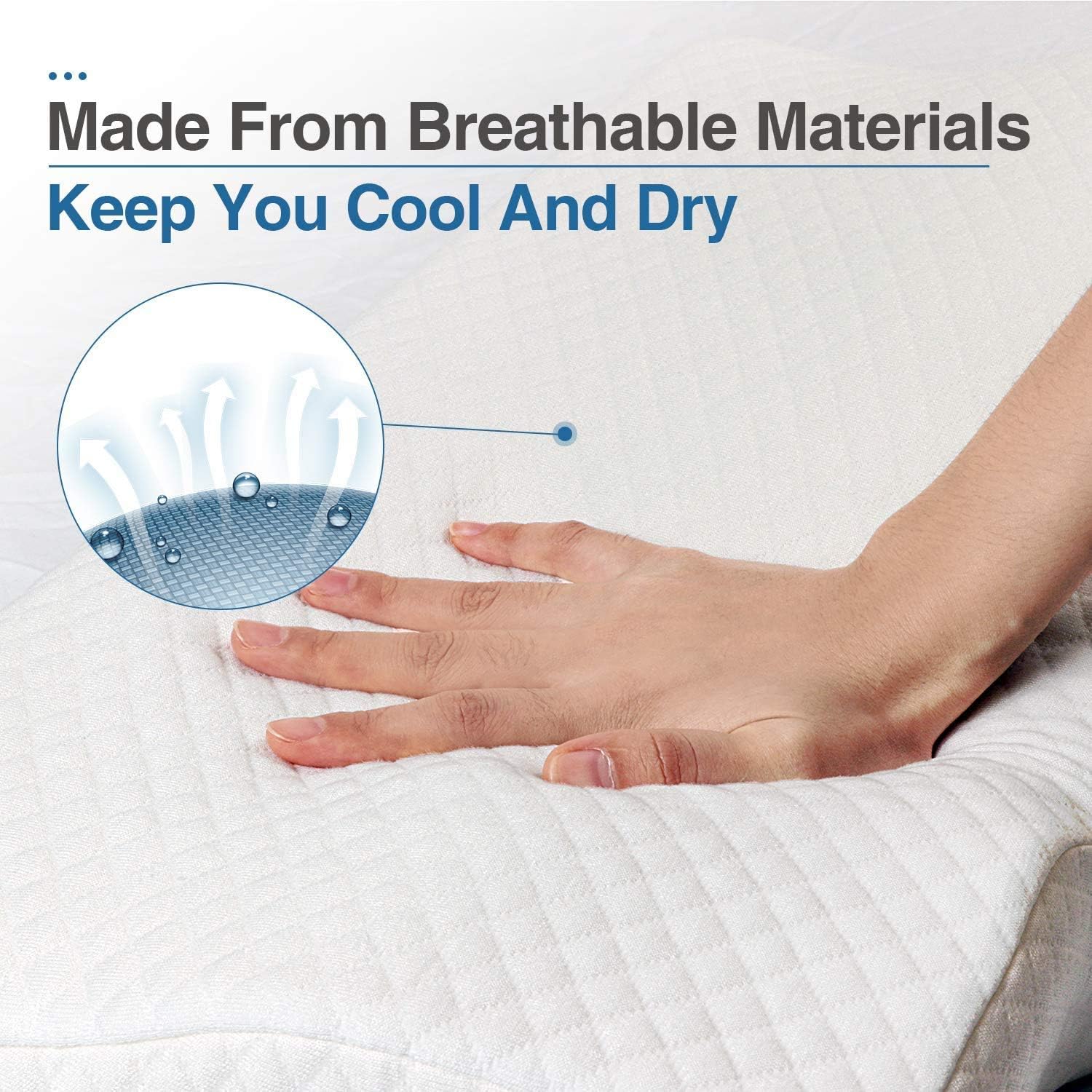 POLAR SLEEP Memory Foam Pillow Ergonomic Cervical Pillow for Neck Pain for Side Sleepers, Back and Stomach Sleepers, Orthopedic Sleeping Pillow with Free Pillowcase - Standard Size 60x35x11/6cm: Home & Kitchen