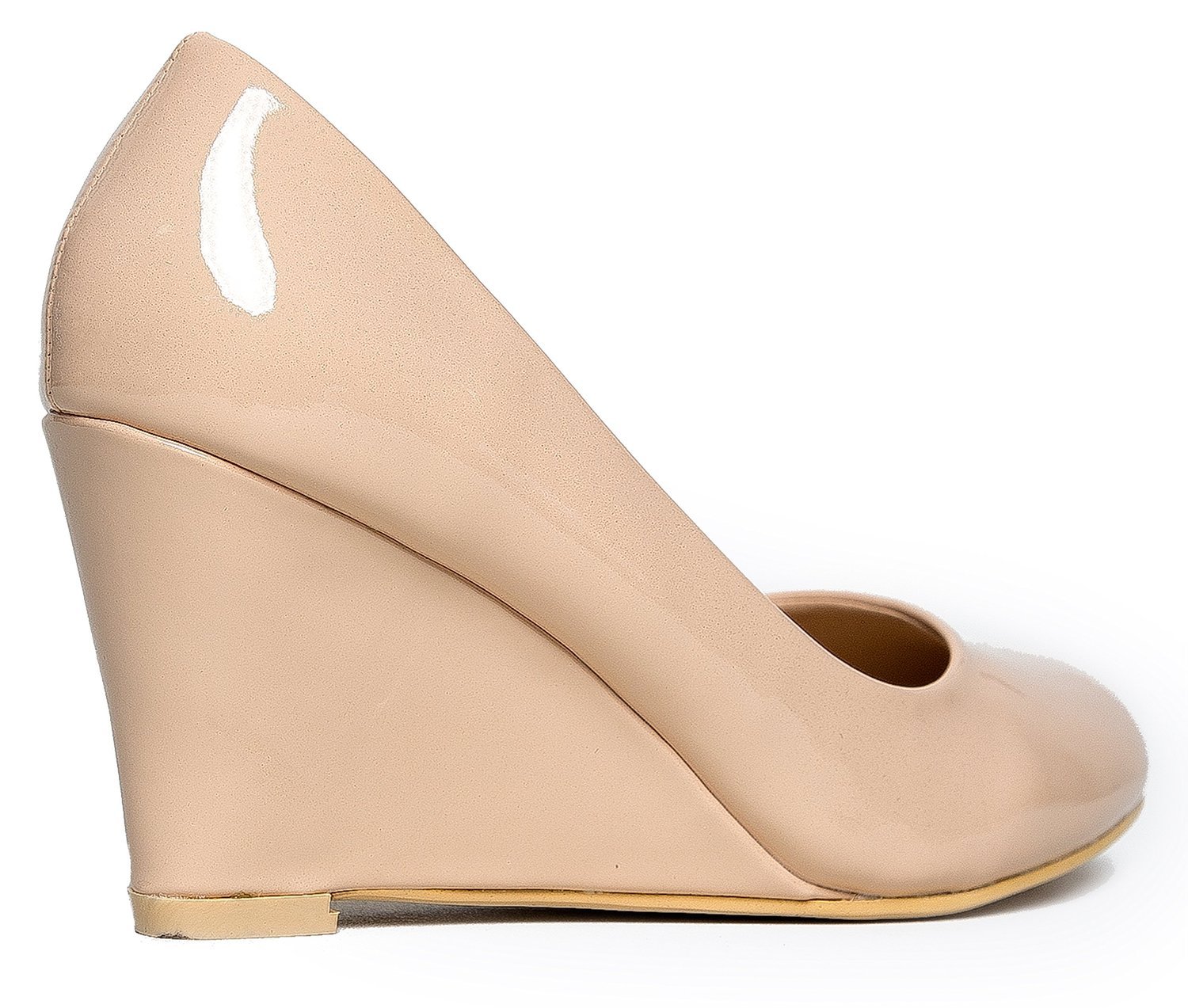 Olivia K Women's Kitten Low Wedge Heel - Cute Office Basic Casual Walking Shoe - Comfortable Easy Slip On Pump - Image 4