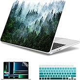 May Chen for M4 MacBook Air 13.6 Inch Case 2025 2024 2023 2022 Release Models: A3240 A3113 M3 A2681 M2, Plastic Hard Shell Case for MacBook Air 13.6" with Retina Display Fits Touch ID, Forest