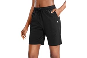 G Gradual Women's Bermuda Shorts Jersey Shorts with Deep Pockets 7" Long Shorts for Women Lounge Walking Athletic