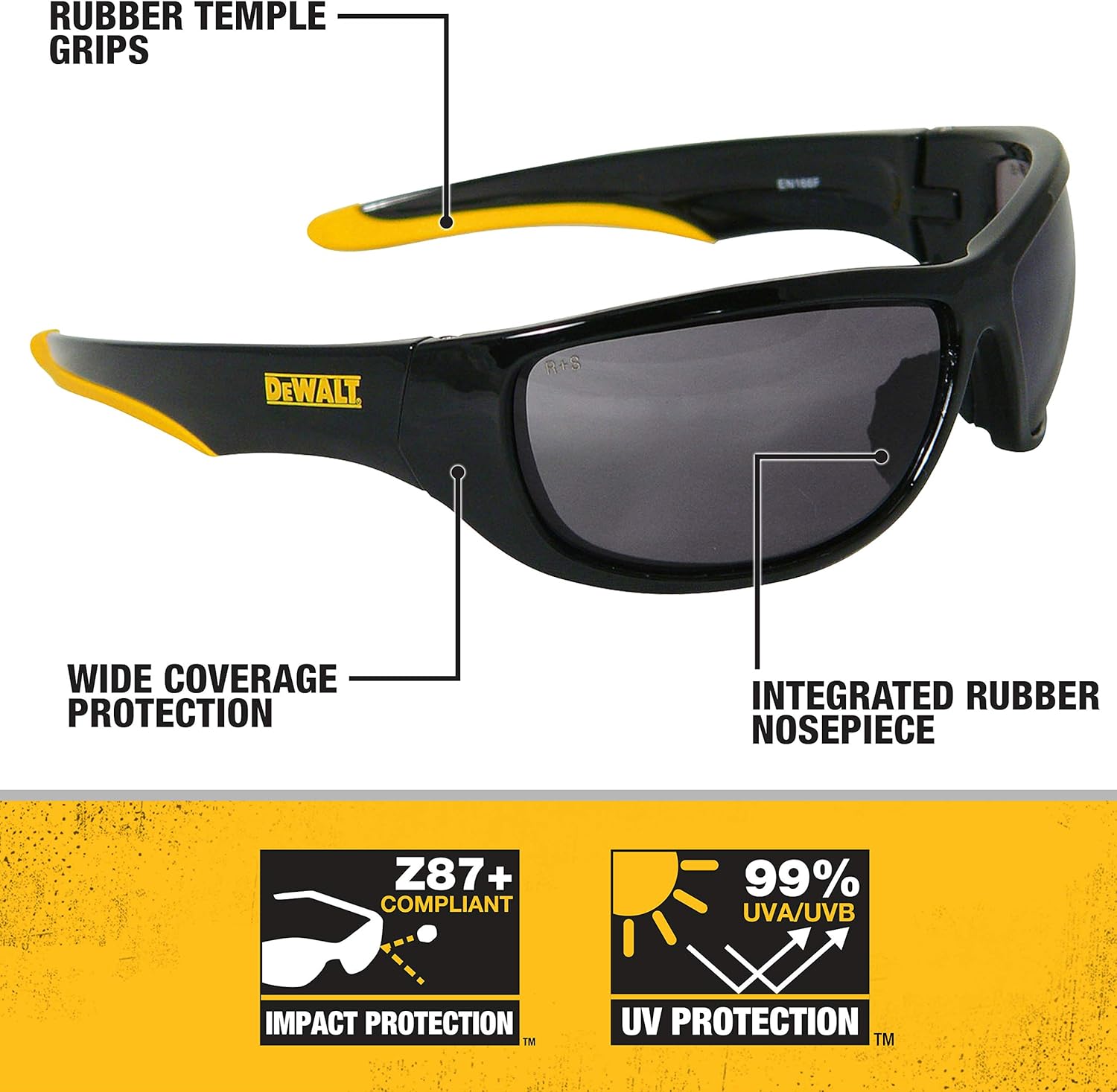 DEWALT DPG94-1C Dominator SAFETY Glasses, Clear Lens - - 