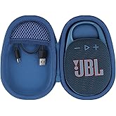co2CREA Hard Carrying Case Replacement for JBL Clip 5 Waterproof Portable Mini Speaker (Blue Case)
