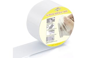 Loboo Idea Window Screen Door Tape Mesh Repair (2x78.74 Inches, White)