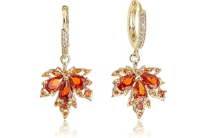 Sonateomber Gold Silver Small Hoop Dangle Earrings for Women, Trendy Dainty Rhinestone CZ Dangling Prom Wedding Leaf Flower Snowflake Butterfly Starfish Fashion Jewelry Gift