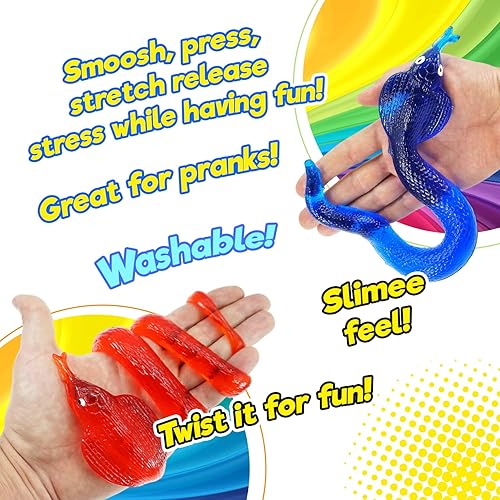 JA-RU Giant Sticky Lizard, Alligator, Snake Stretchy Fidget Toy