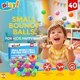 SOL 40pk Small Bouncy Balls 1.8cm Rubber Kids Party Bags view 3