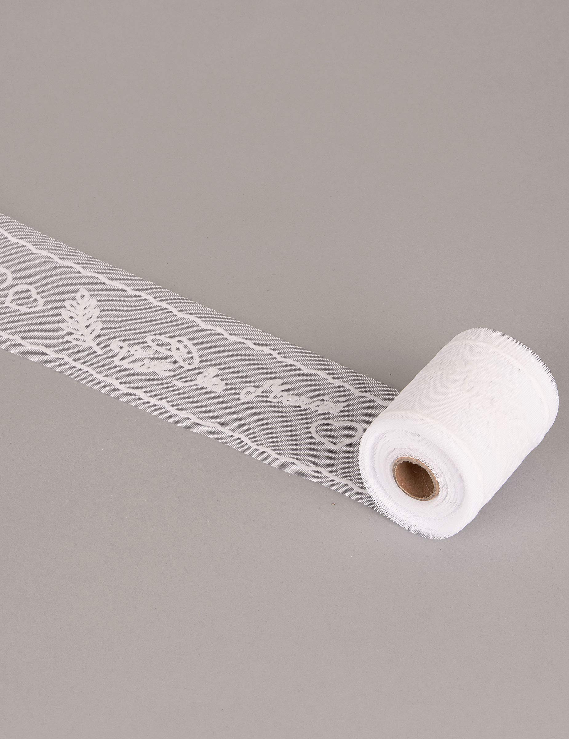 Roll with “Vive Les Mariés” Flocking - Several Colours Available white