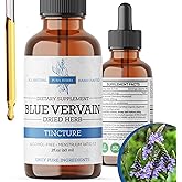 Pura Herba Blue Vervain Herb Organic, Blue Vervain Tincture, Alcohol Free, Vegan - 2 Fl Oz