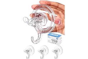 Antimbee 3 Pack Suction Cup Hooks, Clear Suction Cup Hanger, Removable Small Suction Cups for Shower, Bathroom, Glass, Door, Windows, Kitchen-Max Hanging up to 11 lbs on Smooth Surface