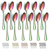 Evanda Rainbow Dinner Spoons 12 Pieces, Rainbow