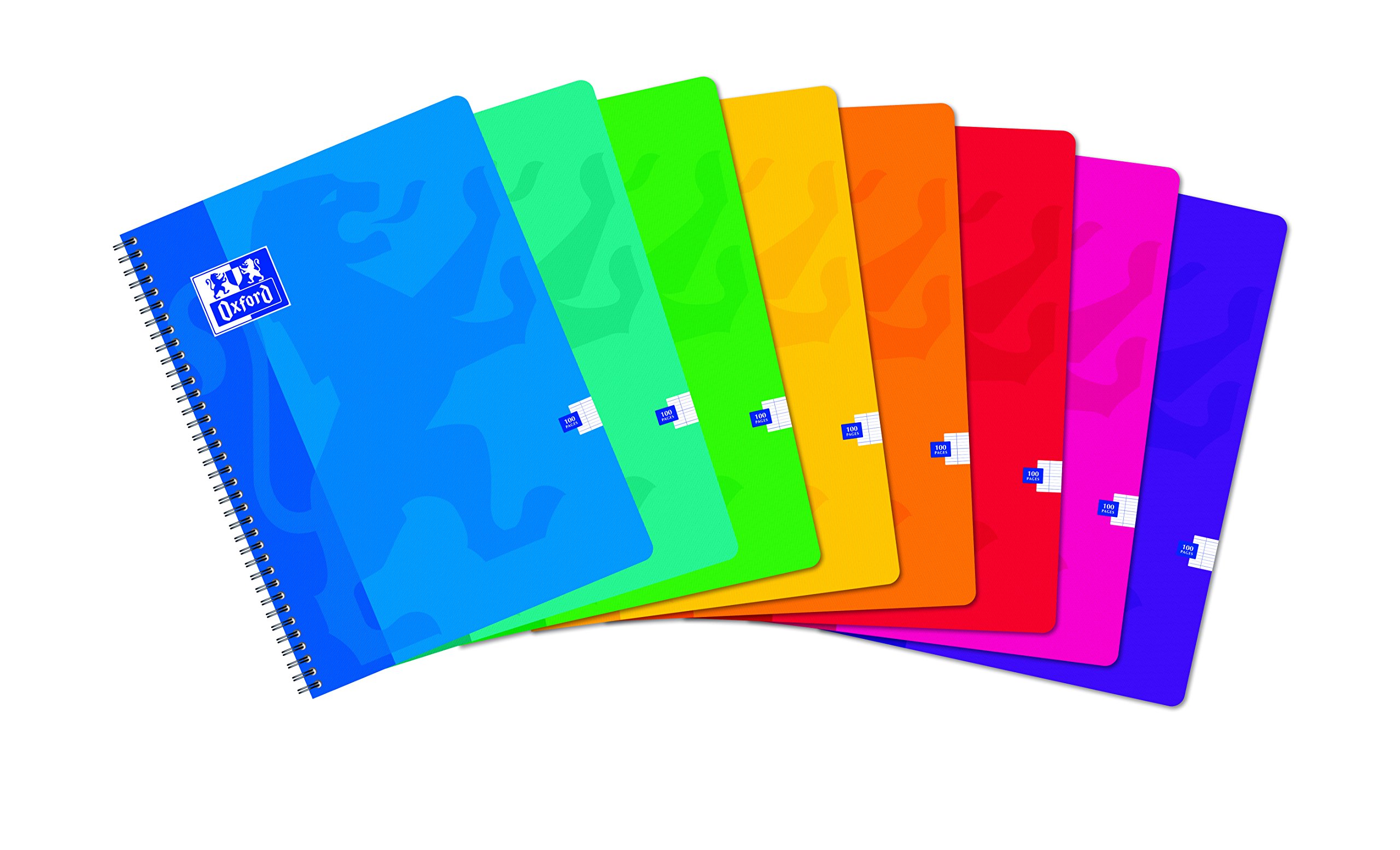 Oxford Office Classic 100103863 Spiral Bound Notebook with Large Pad 32 x 24 CM Tiles 100 Se