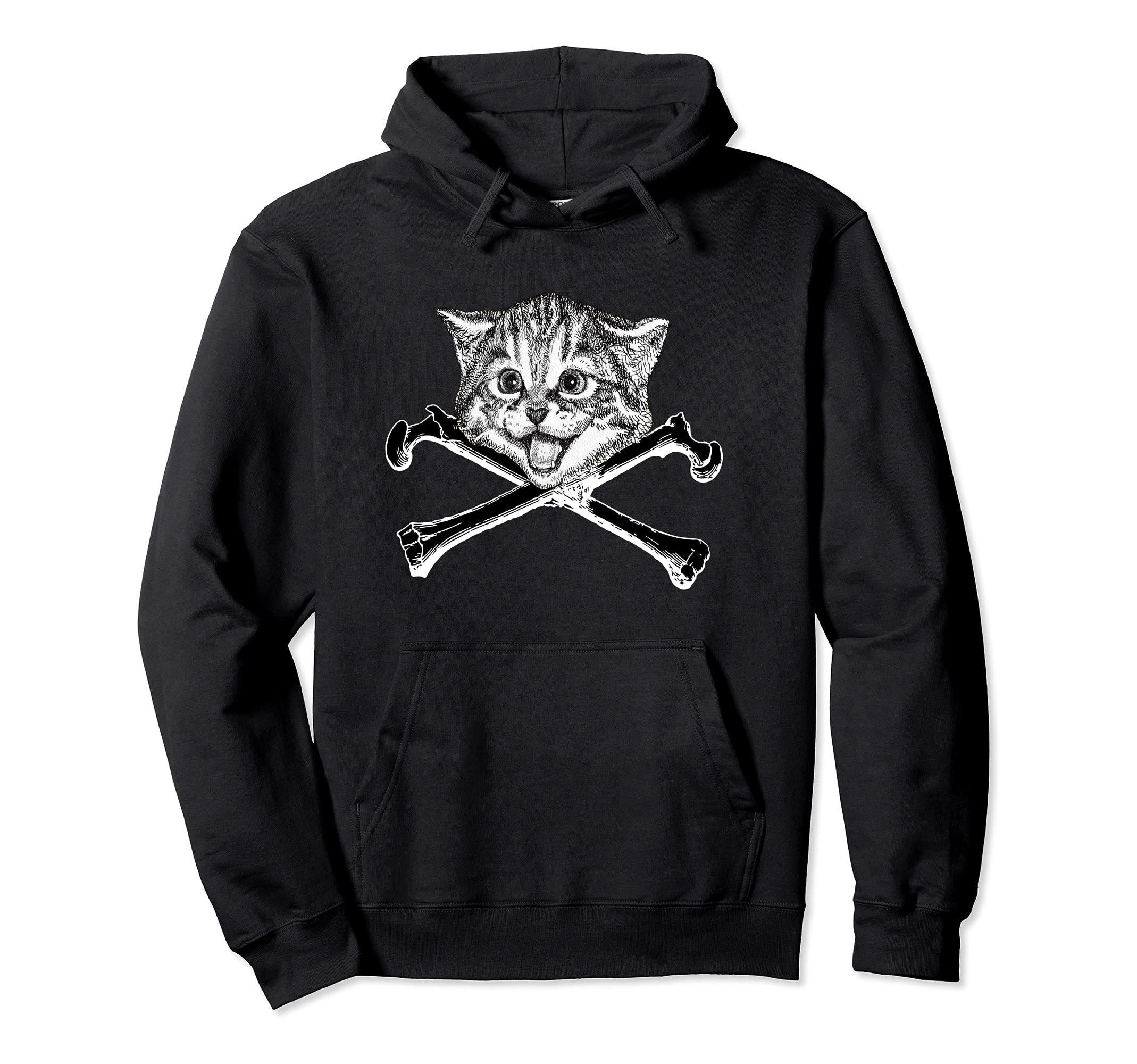 Cute Cat And Crossbones Pirate Pet Pullover Hoodie