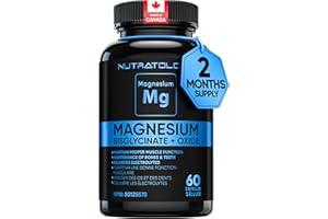 Magnesium Bisglycinate + Oxide | Canadian-Made | Relaxes Muscles, Improves Sleep Quality, Maintains Proper Muscle Functions &