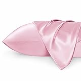 Bedsure King Size Satin Pillowcase Set of 2 - Pink