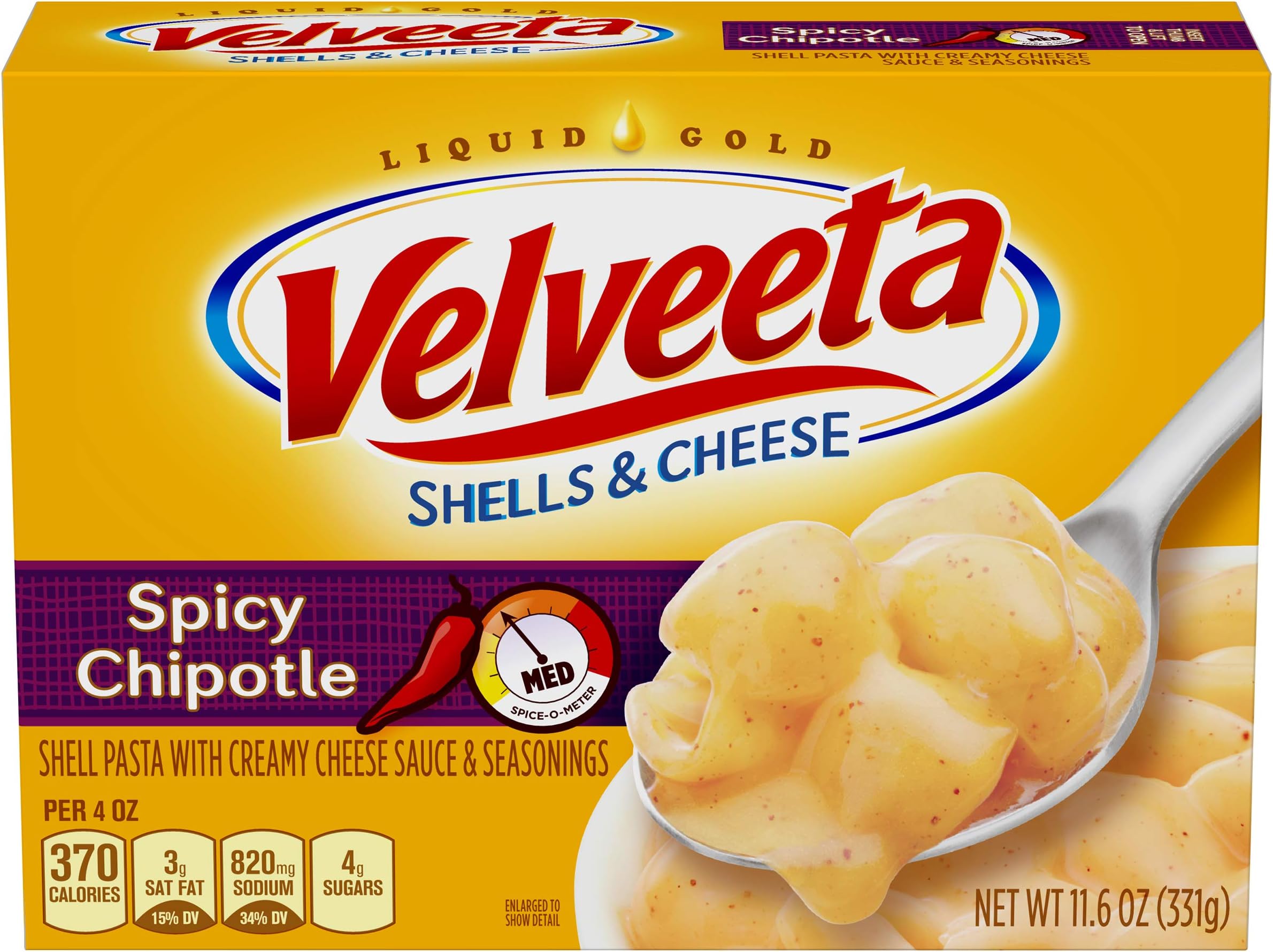 Velveeta Shells & Cheese Bold, Chipotle, 11.6 oz