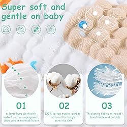 Looxii Muslin Burp Cloths 100% Cotton Muslin Cloths