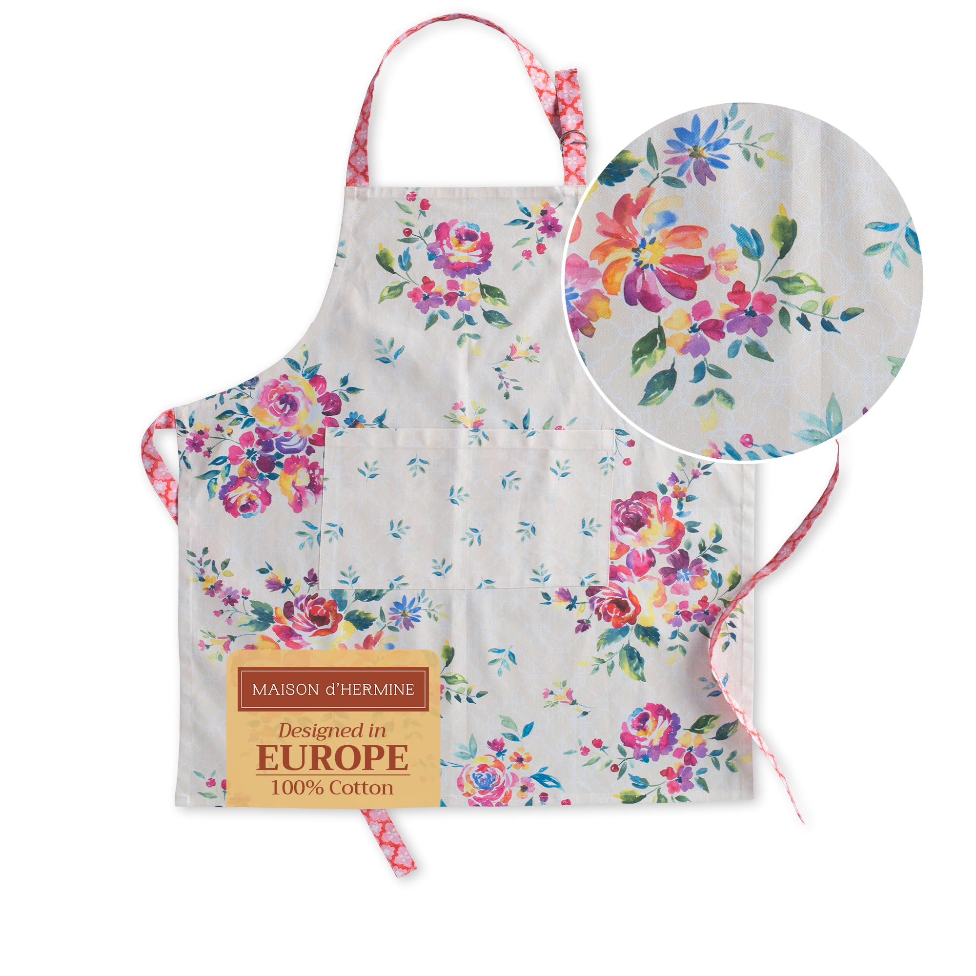Maison d' Hermine 100% Cotton 1-Piece Kitchen Apron for women with Pocket Chef Apron and Mothers Day Gifts — image 1