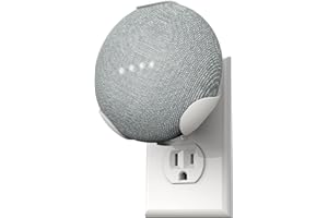 360 ELECTRICAL PowerClip Outlet Mount for Google Nest Mini (Chalk), Speaker Wall Hub for 2nd Generation Google Nest Smart Home Devices, Space Saving, Uses One Outlet Only, Great for Mounting Google Mini Speaker