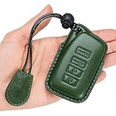 LCXWZNDY for Lexus Key Fob Cover Genuine Leather with Keychain,Leather Key Case Protector Compatible with Lexus RX ES GS LS NX RS GX LX RC LC Smart Key Anti-dust Full Protection