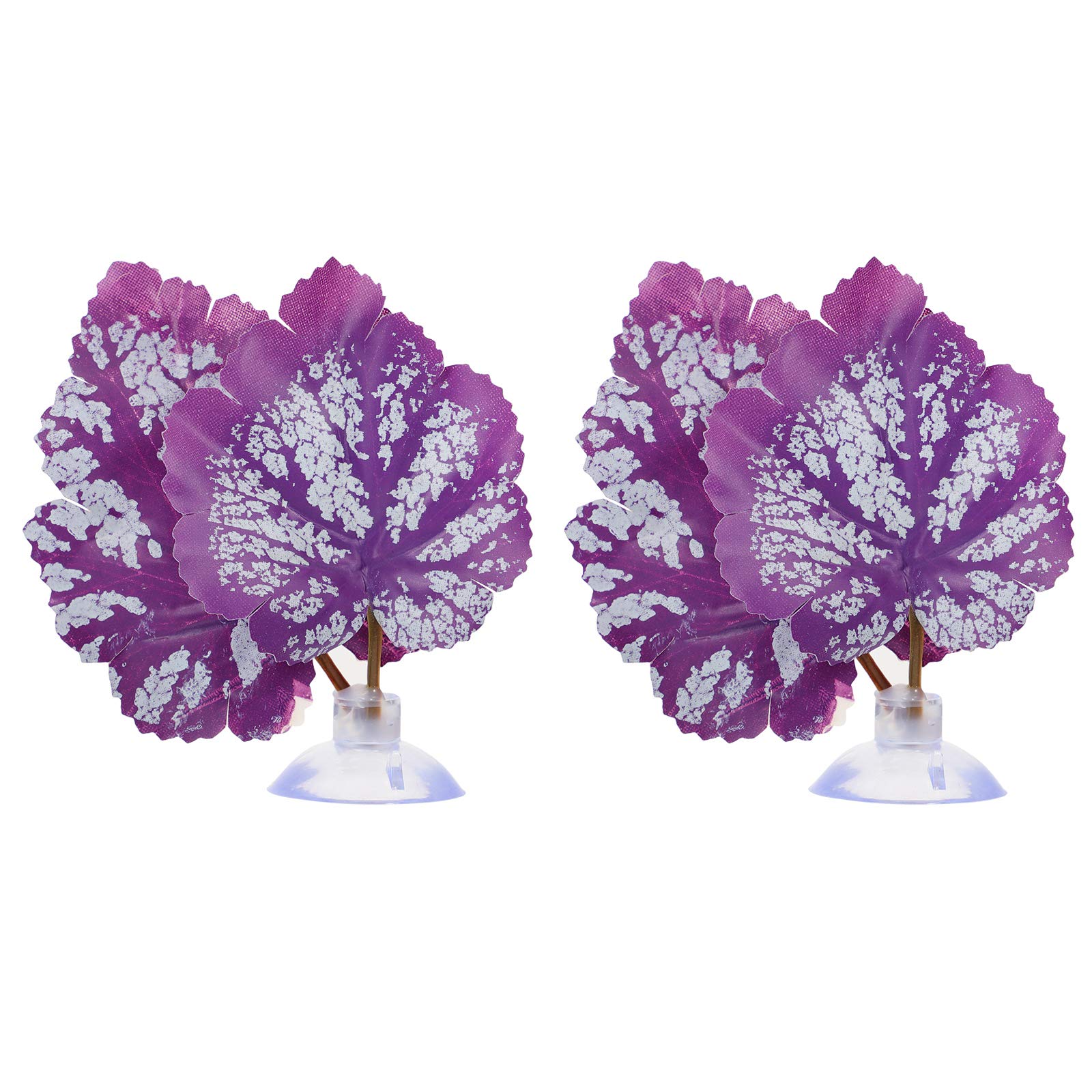 iplusmile Fish Tank Supply- 2Pcs Fish Tank Aquarium Plant Leaf Hammock Bed Resting Spot with Suction Cup