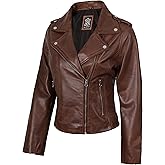 Blingsoul Real Lambskin Leather Jacket Women - Asymmetrical Style Womens Leather Jackets