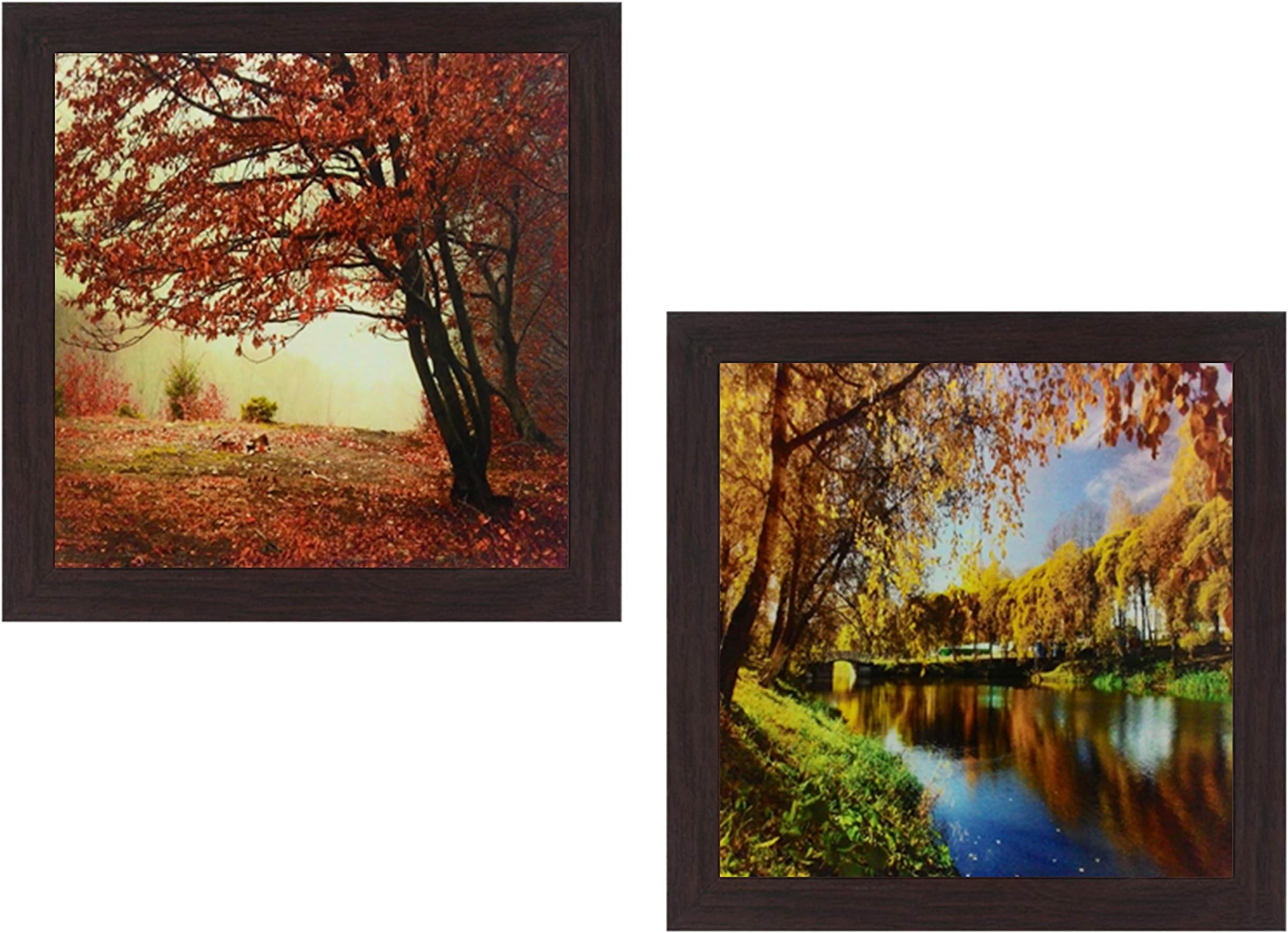 Wens 'Autumn View' Wall Hanging Painting (MDF, 35 cm x 71 cm x 2.5 cm) (WSPC-4085)
