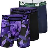 New Balance Men's Ultra Soft Performance 6" Boxer Briefs with No Fly (3 Pack)