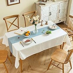 qiden Farmhouse Tablecloth Waterproof Rectangle