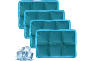4pcs Ice Packs for Lunch Boxes, Reusable Freezer Packs Lightweight Blocks Freezer Small Cold Bags Multifunctional Cooler Acce
